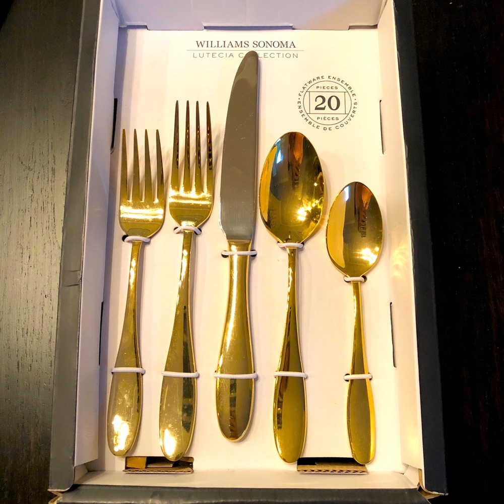 William Sonoma Gold Flatware